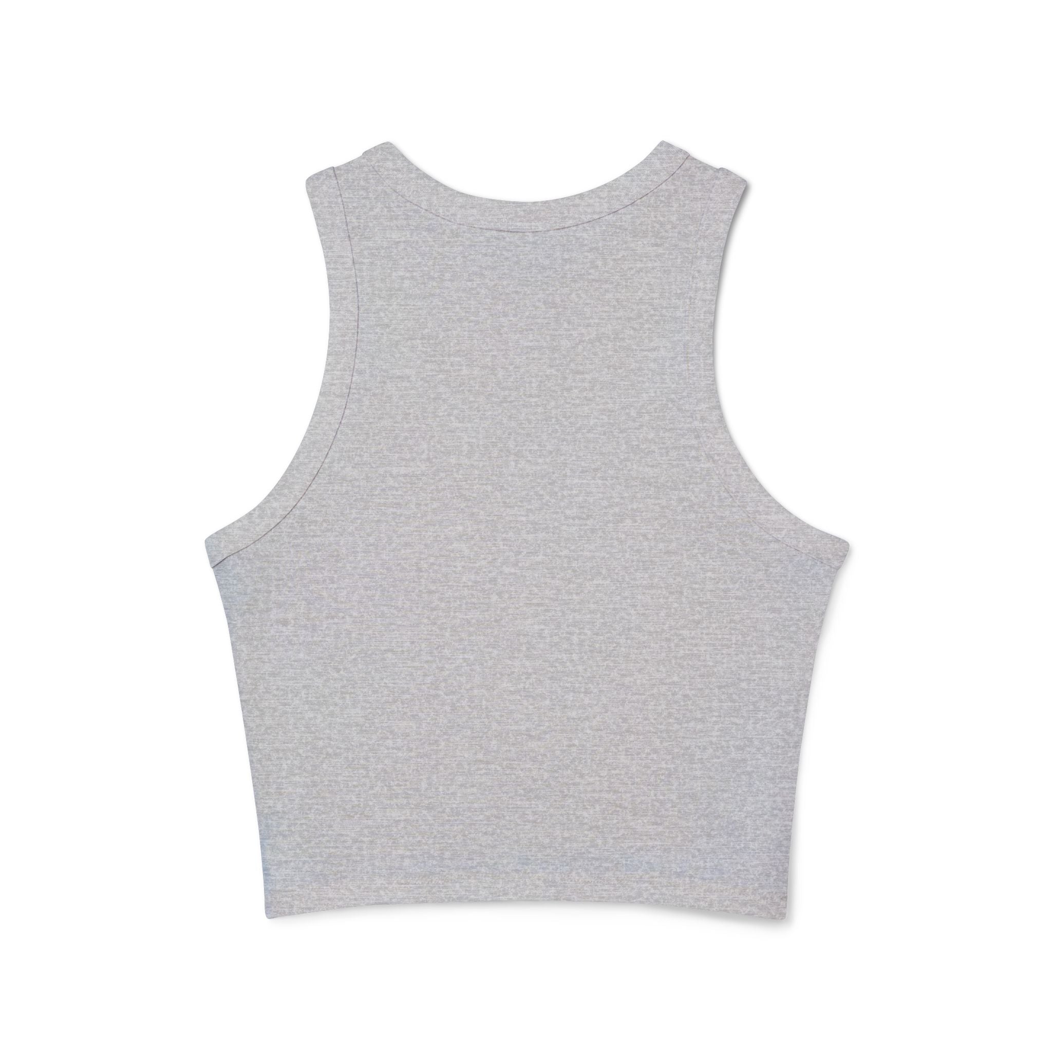 Trust Your Journey Cropped Racer Tank — Moon & Succulent Graphic