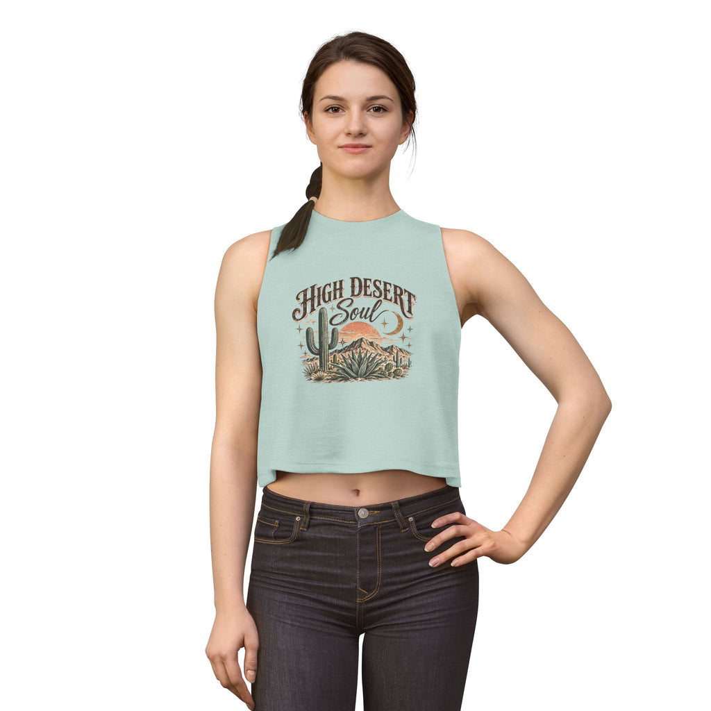 High Desert Soul Crop Top – Women's Boho Desert Graphic Tank