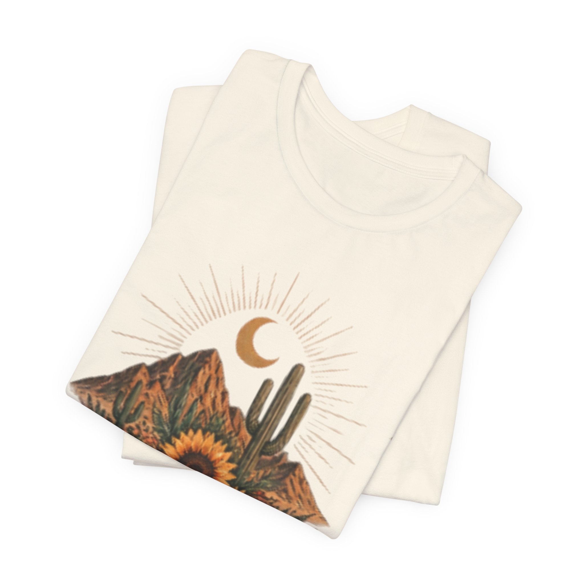 Desert Sunset Tee — Maguey Moon Sunflower Cactus Graphic T-Shirt