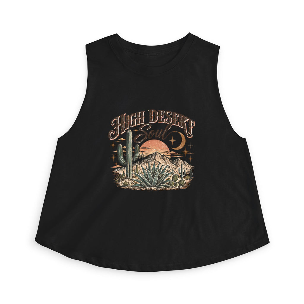 High Desert Soul Crop Top – Women's Boho Desert Graphic Tank