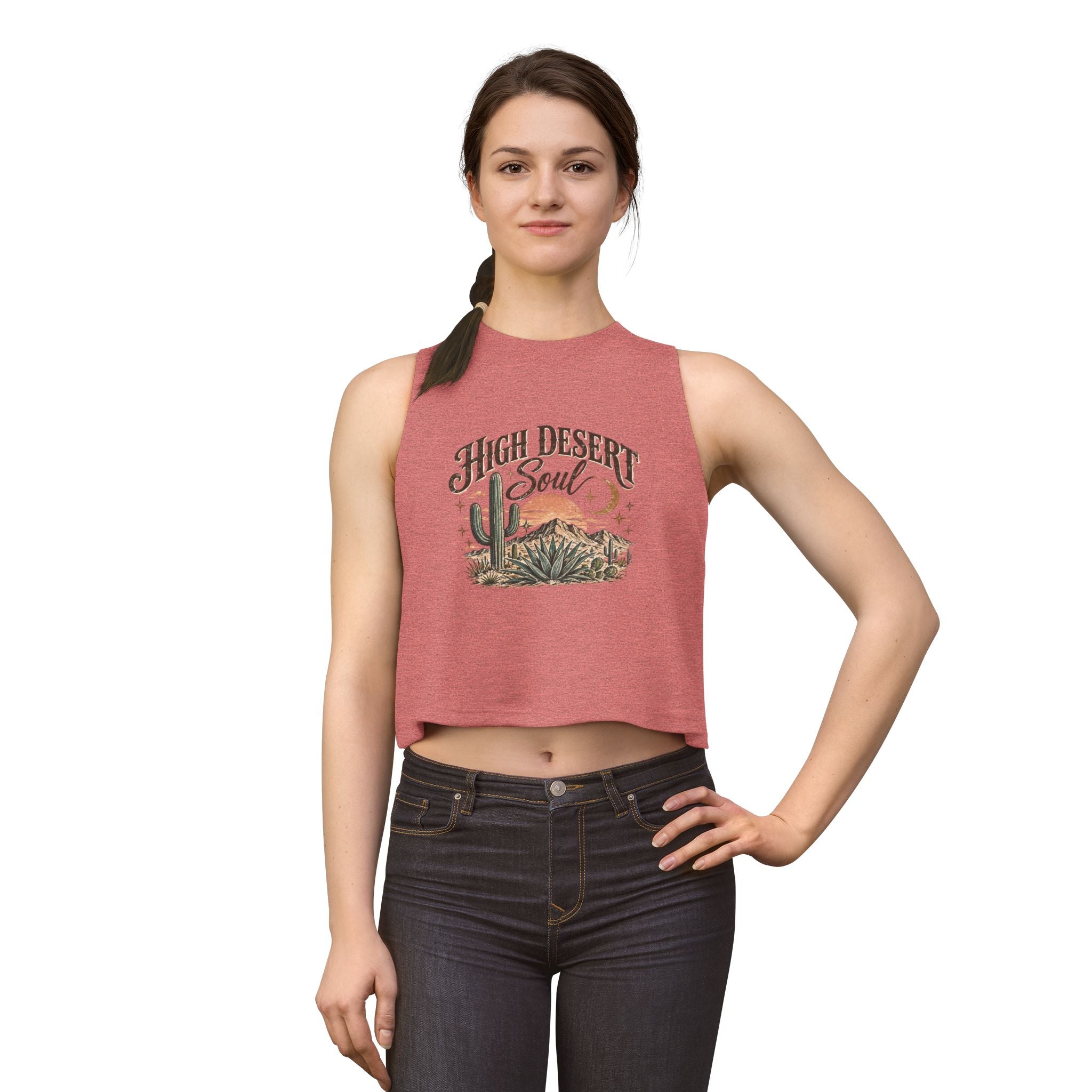 High Desert Soul Crop Top – Women's Boho Desert Graphic Tank