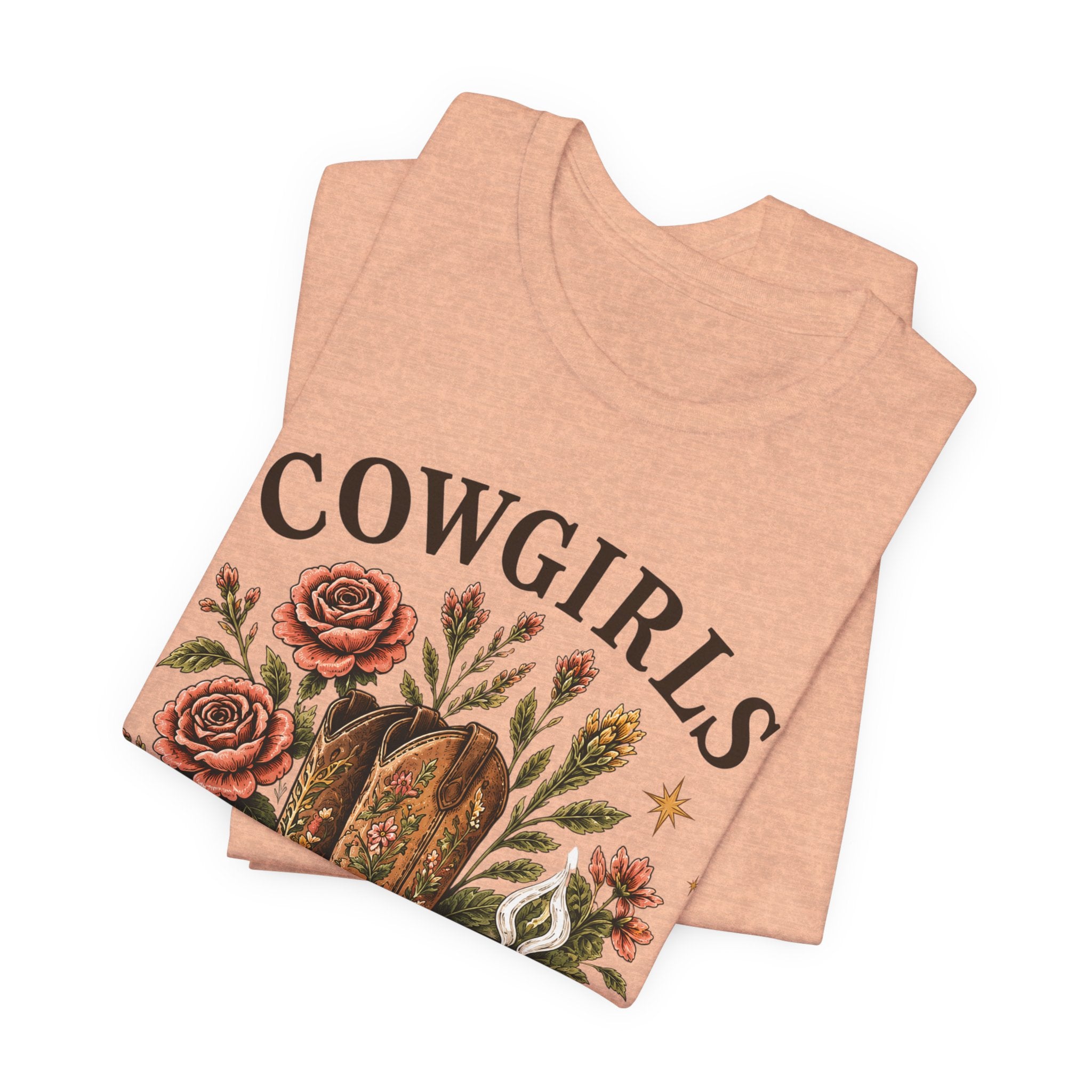Cowgirls Need Coffee Tee — Western Boot & Mug Graphic Shirt