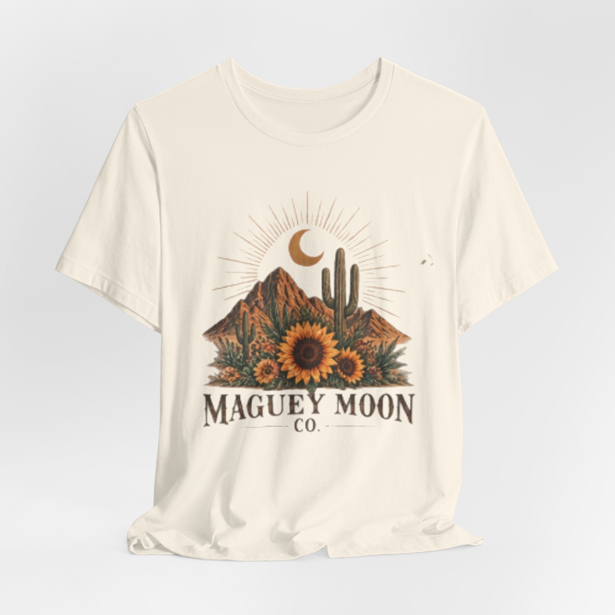 Desert Sunset Tee — Maguey Moon Sunflower Cactus Graphic T-Shirt