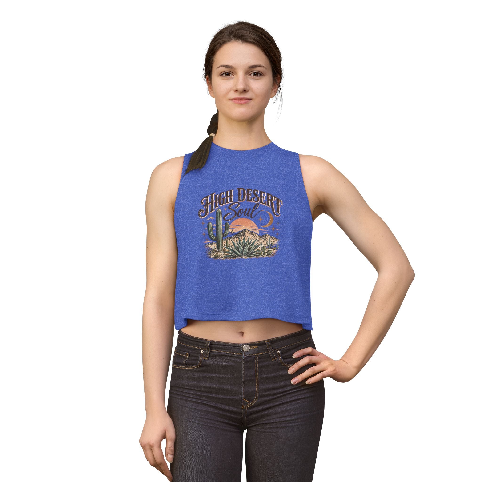 High Desert Soul Crop Top – Women's Boho Desert Graphic Tank