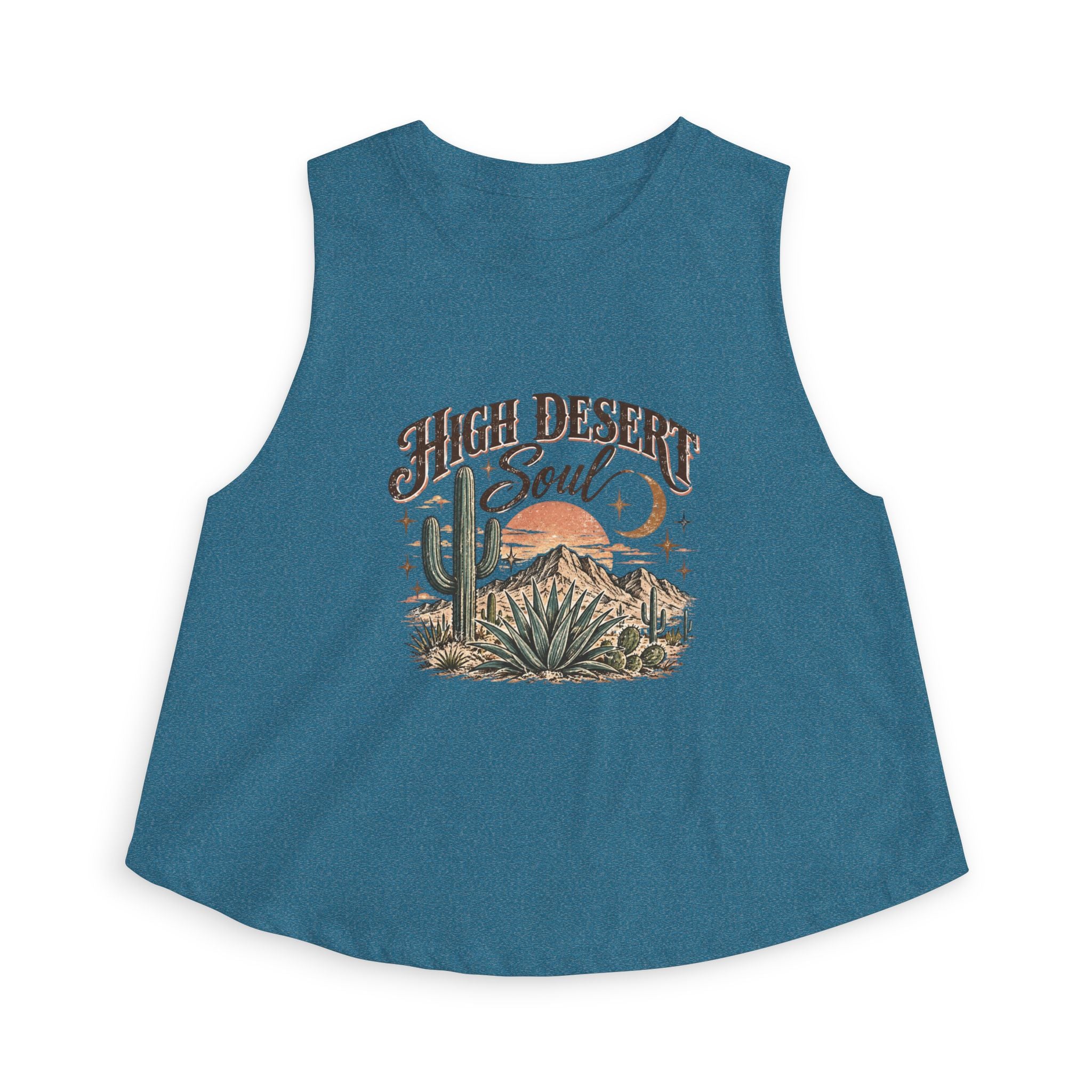 High Desert Soul Crop Top – Women's Boho Desert Graphic Tank