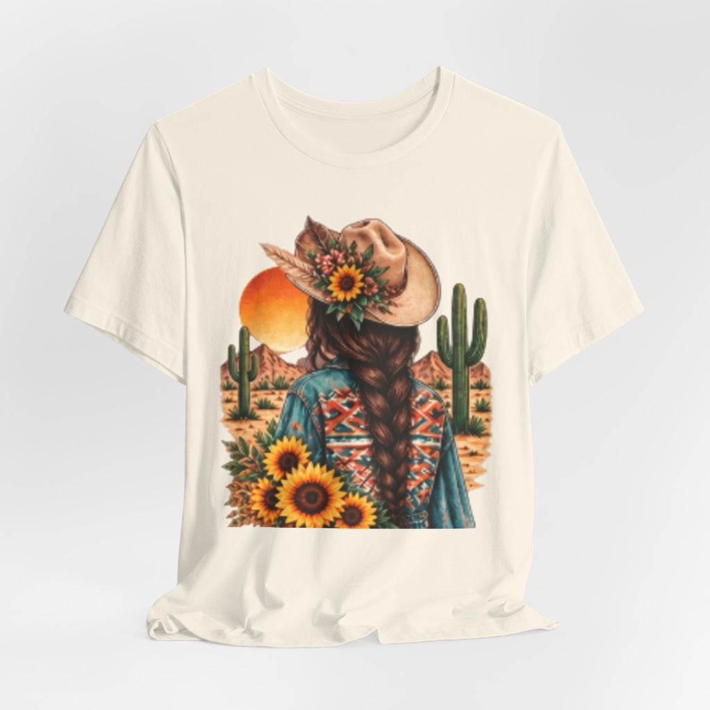 Sunflower Desert Cowgirl Tee