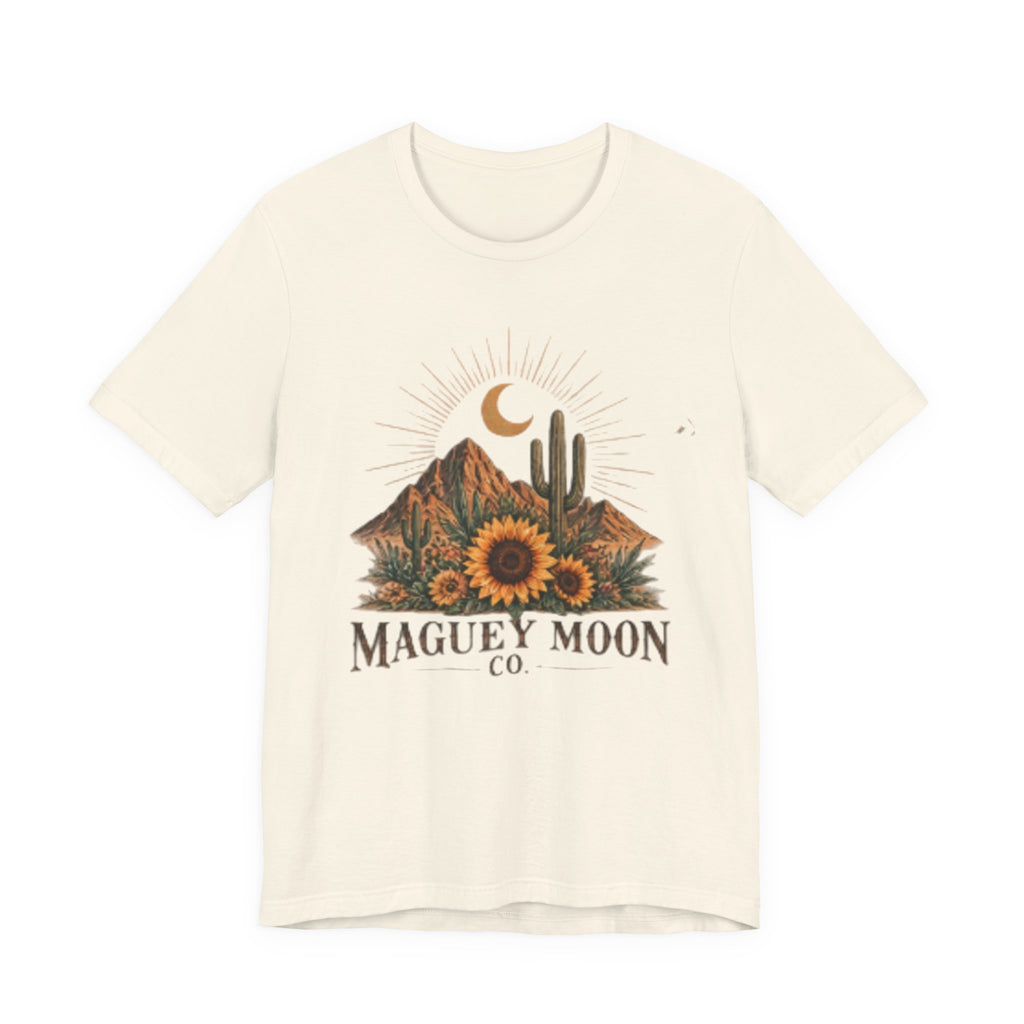 Desert Sunset Tee — Maguey Moon Sunflower Cactus Graphic T-Shirt