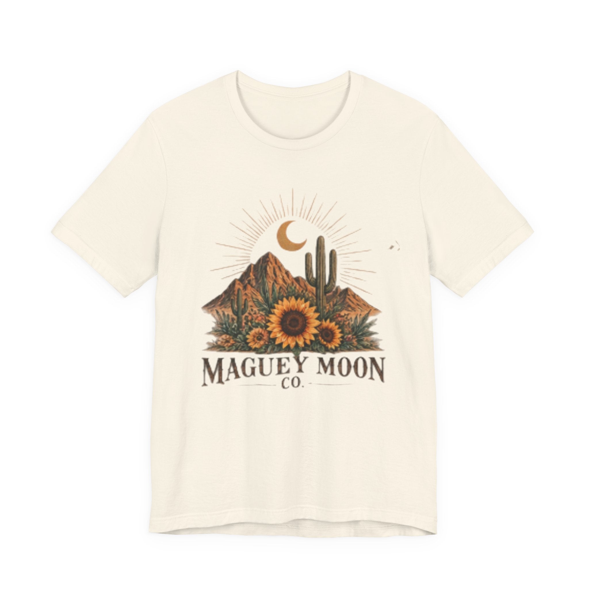 Desert Sunset Tee — Maguey Moon Sunflower Cactus Graphic T-Shirt