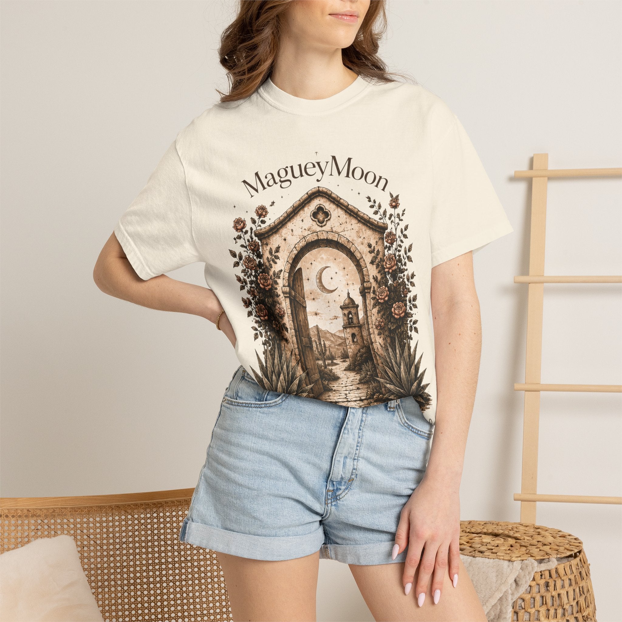 Maguey Moon Graphic T-Shirt — Desert Arch Nightscape Tee