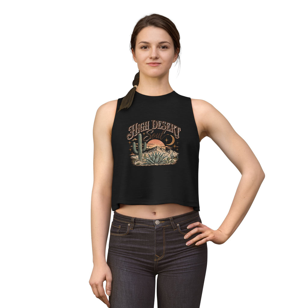 High Desert Soul Crop Top – Women's Boho Desert Graphic Tank