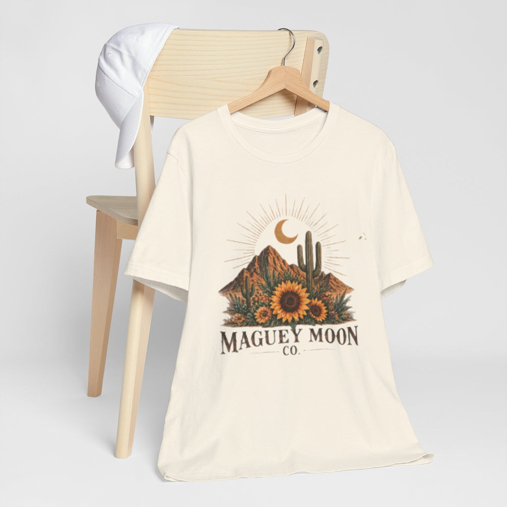 Desert Sunset Tee — Maguey Moon Sunflower Cactus Graphic T-Shirt