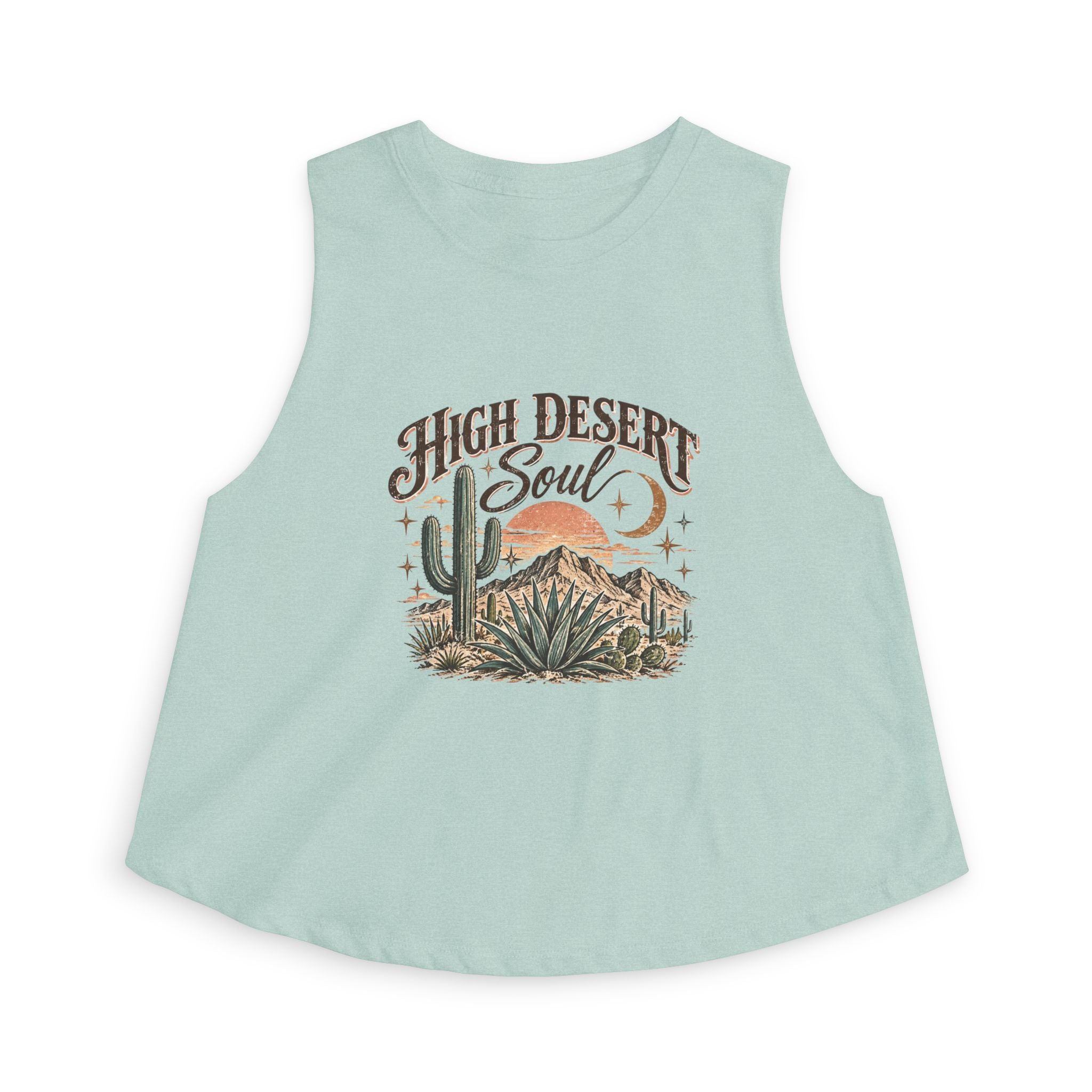 High Desert Soul Crop Top – Women's Boho Desert Graphic Tank