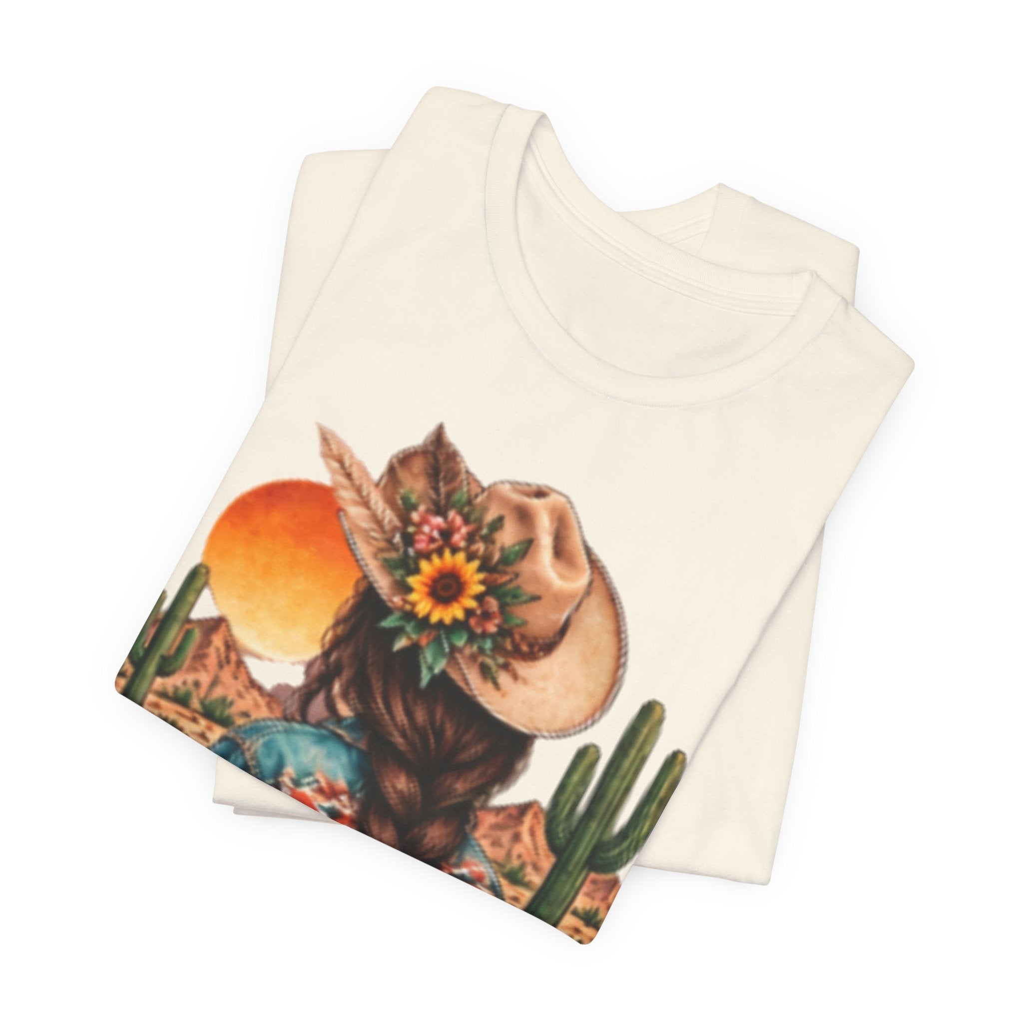 Sunflower Desert Cowgirl Tee