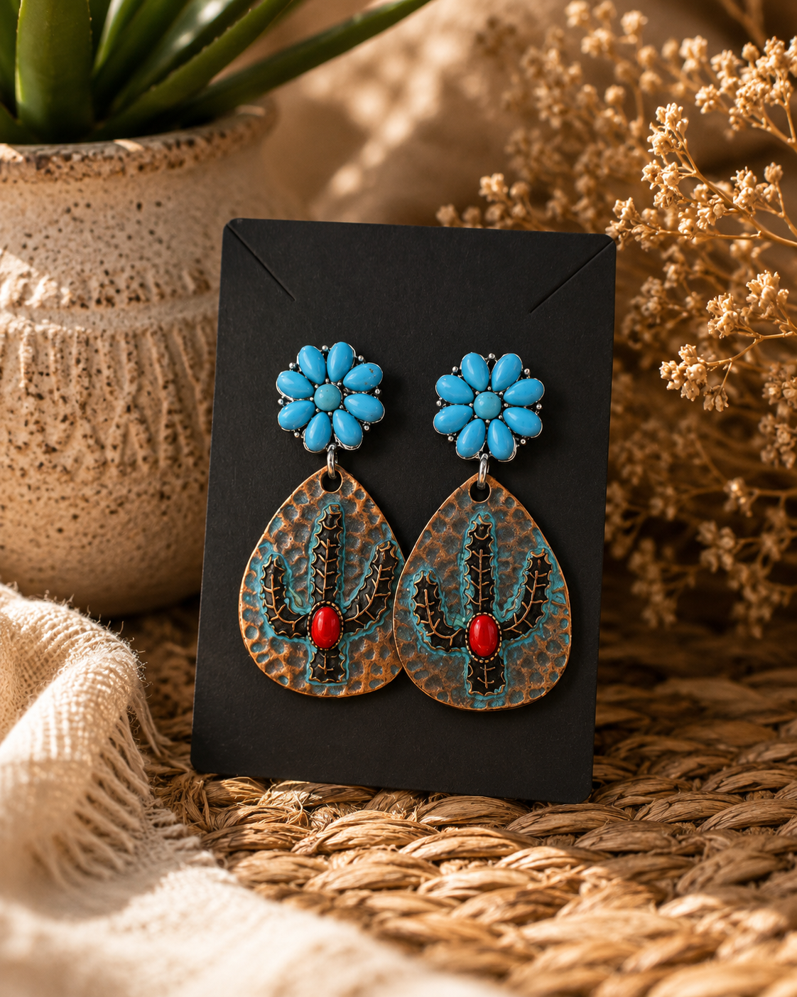 Desert Bloom Turquoise Earrings