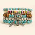 Desert Bloom Turquoise Charm Bracelet Set