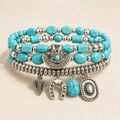 Lucky Cowgirl Turquoise Bracelet Stack